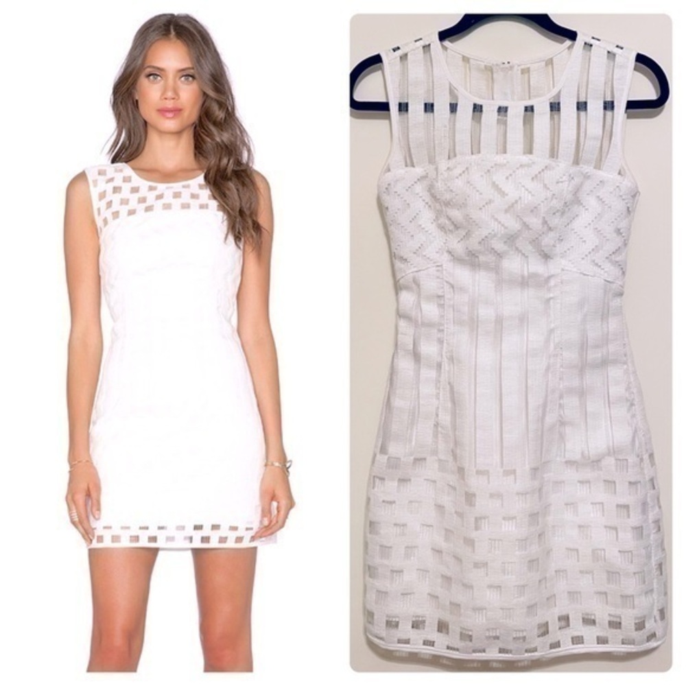 Milly Illusions Dress fit Round neck, sheer yokes and sleeves